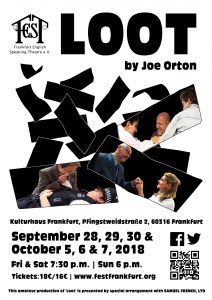 Frankfurt English Speaking Theatre | Poster "Loot"